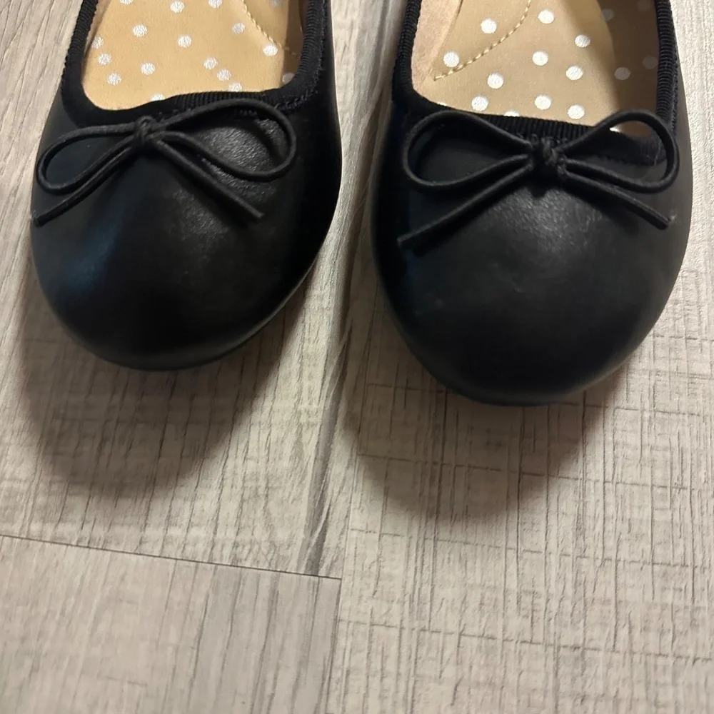 Cat & Jack Girls Ballet Flats Black Size 13